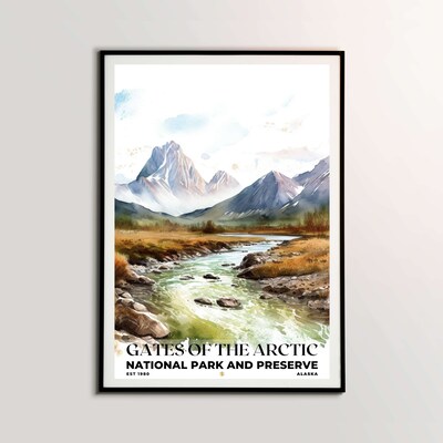 Gates of the Arctic National Park and Preserve Poster, Travel Art, Office Poster, Home Decor | S4 - image1